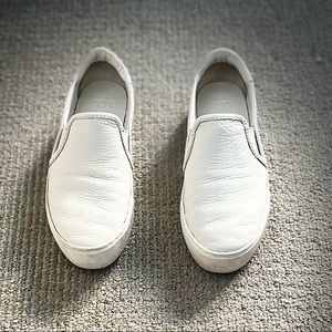 UGG White Leather Slip Ons size 7.5